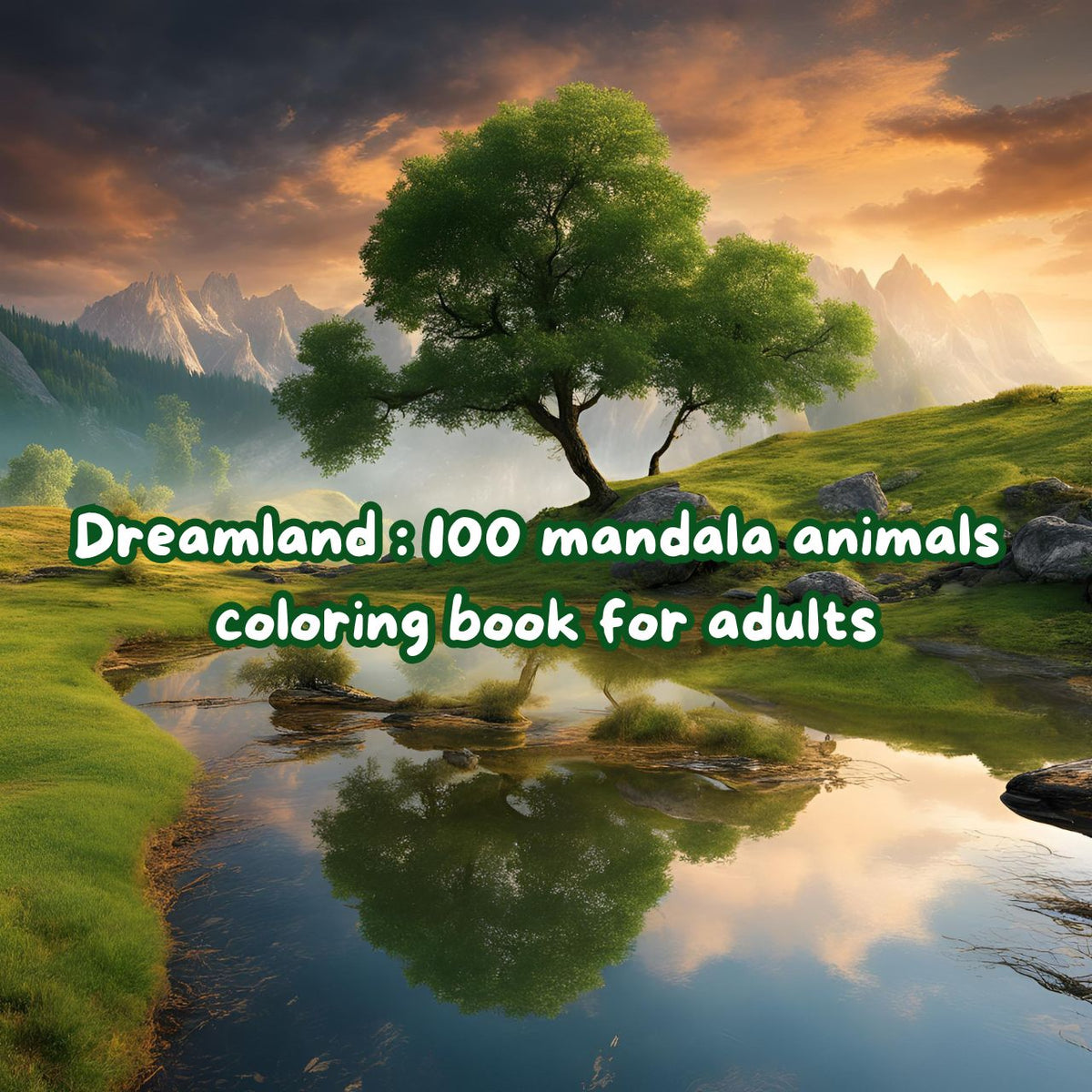 Dreamland where mystical creatures live: Coloring book 100 mandala animals