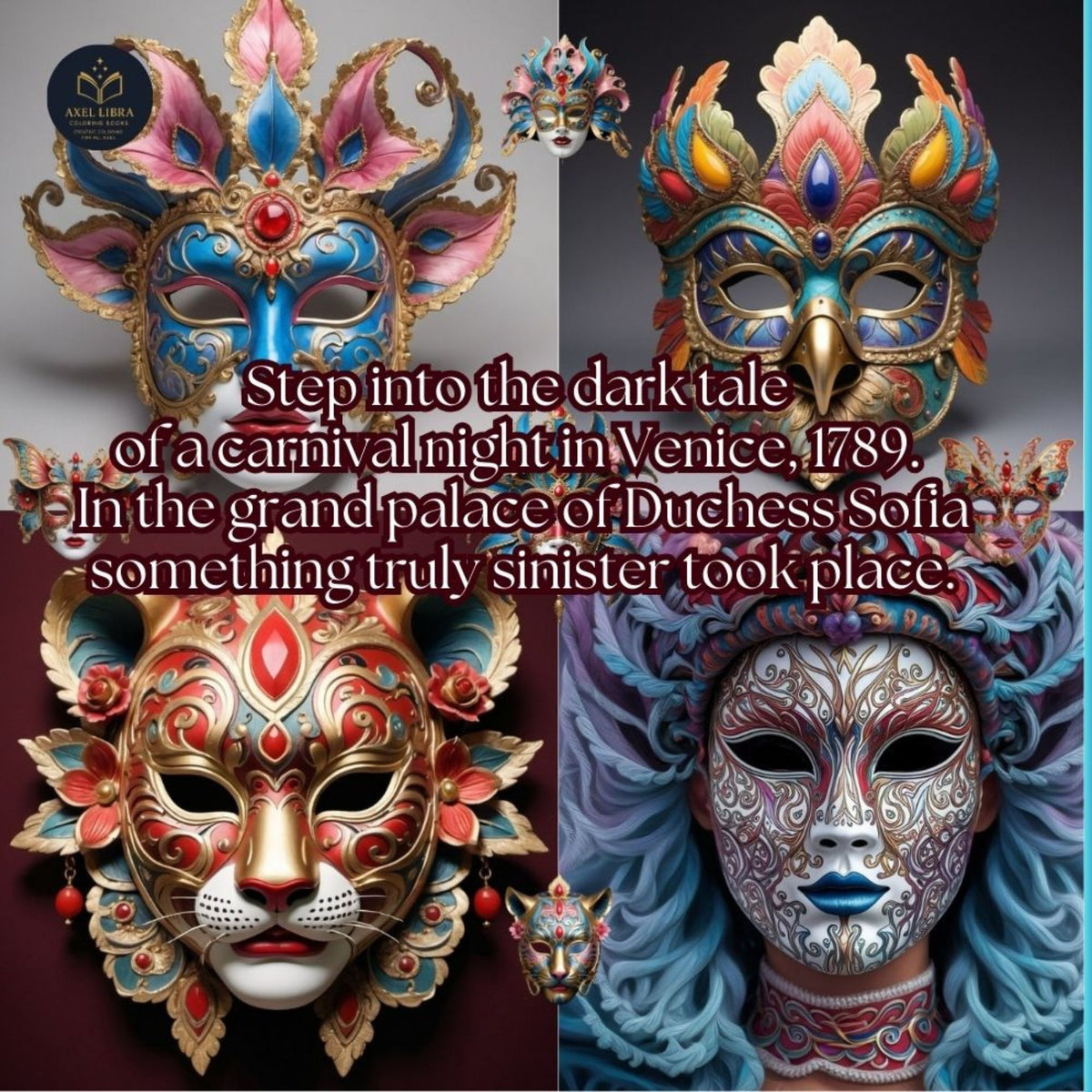 Masquerade with the devil: Coloring book Tales - 47 masks for adult