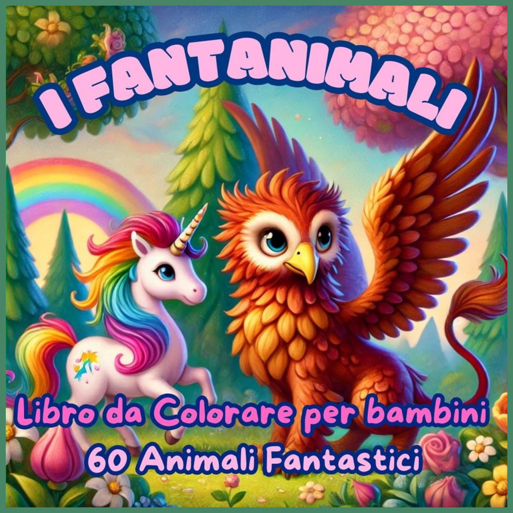 I Fantanimali: Libro da colorare per bambini: 60 Animali fantastici: Scopri il nome magico dei Fantanimali!