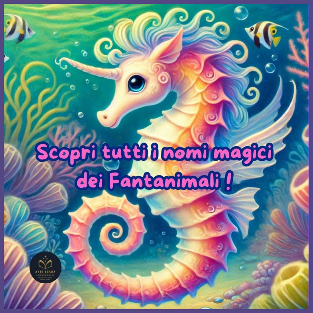 I Fantanimali: Libro da colorare per bambini: 60 Animali fantastici: Scopri il nome magico dei Fantanimali!