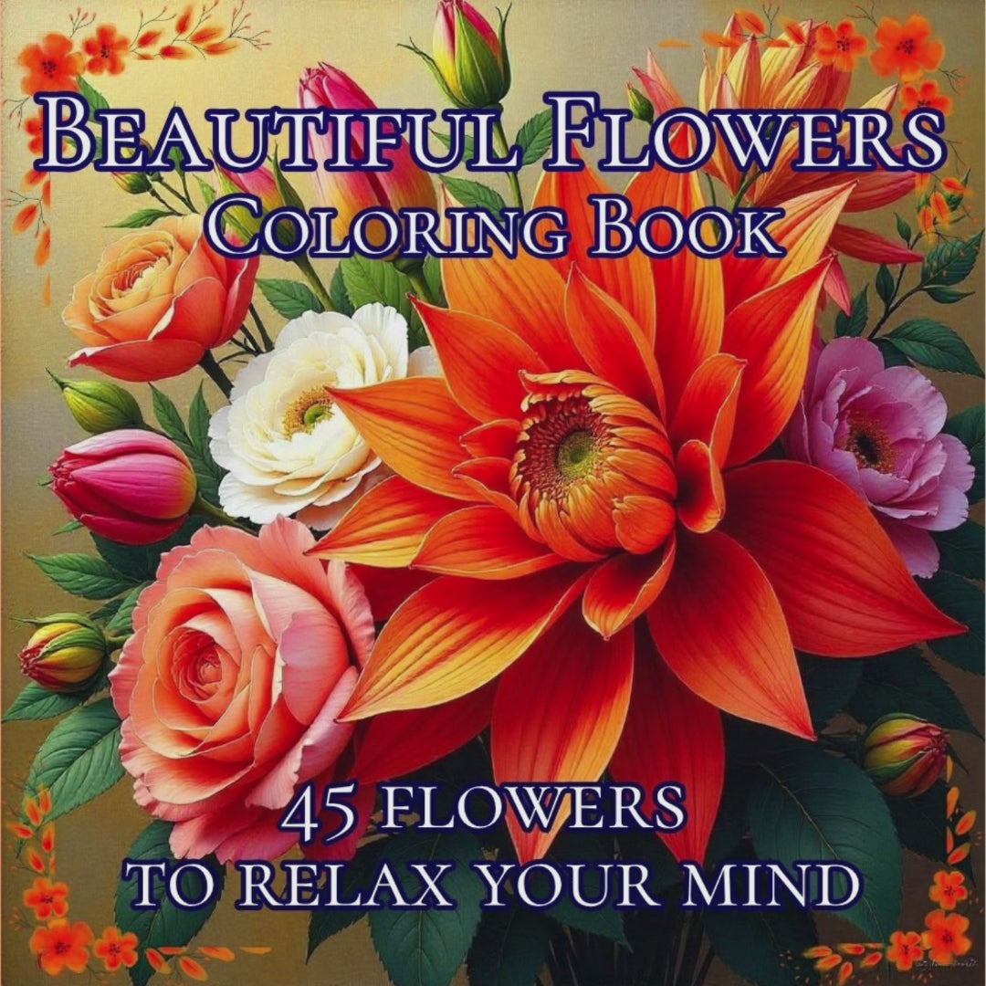 flowers coloring book