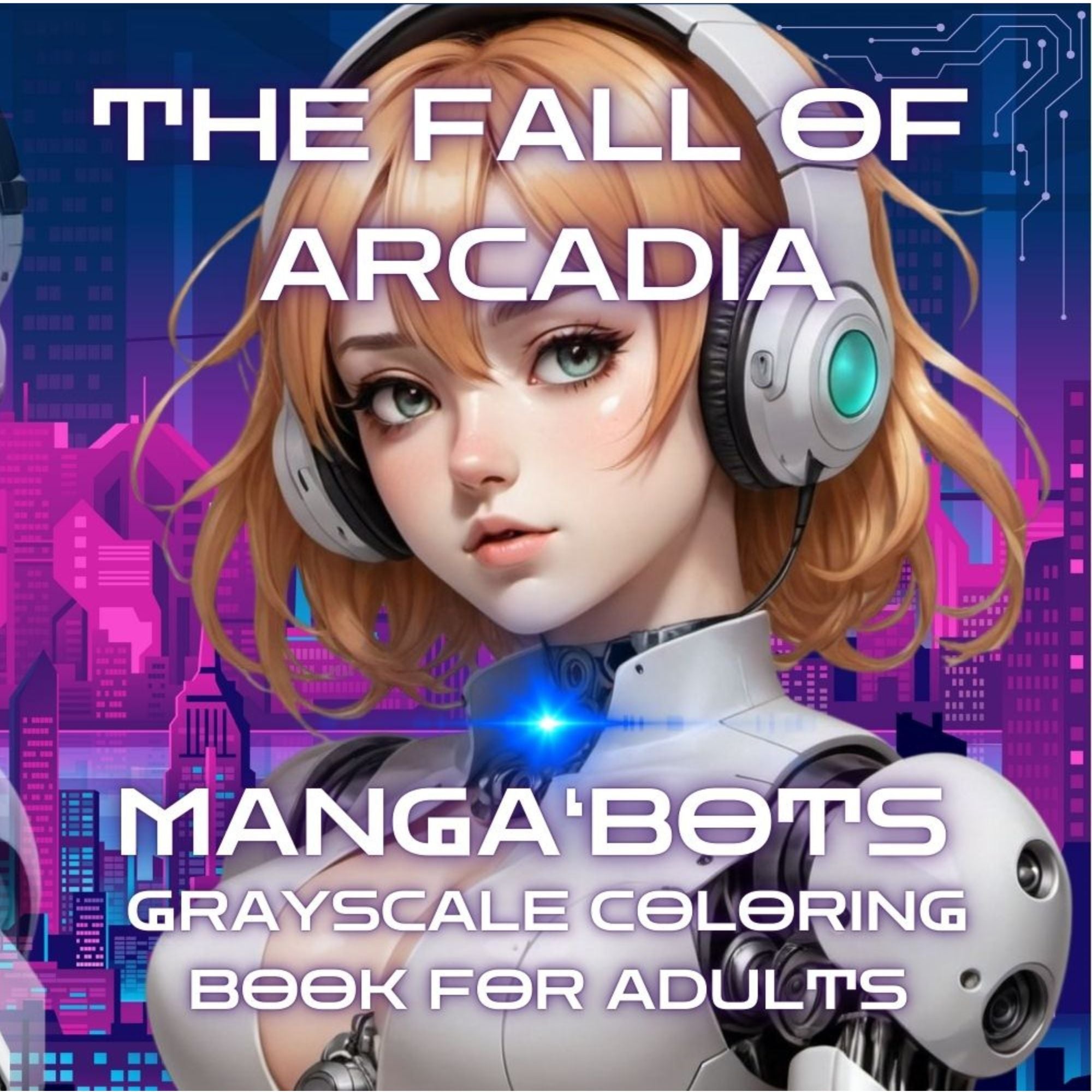 mecha robots beauty coloring book