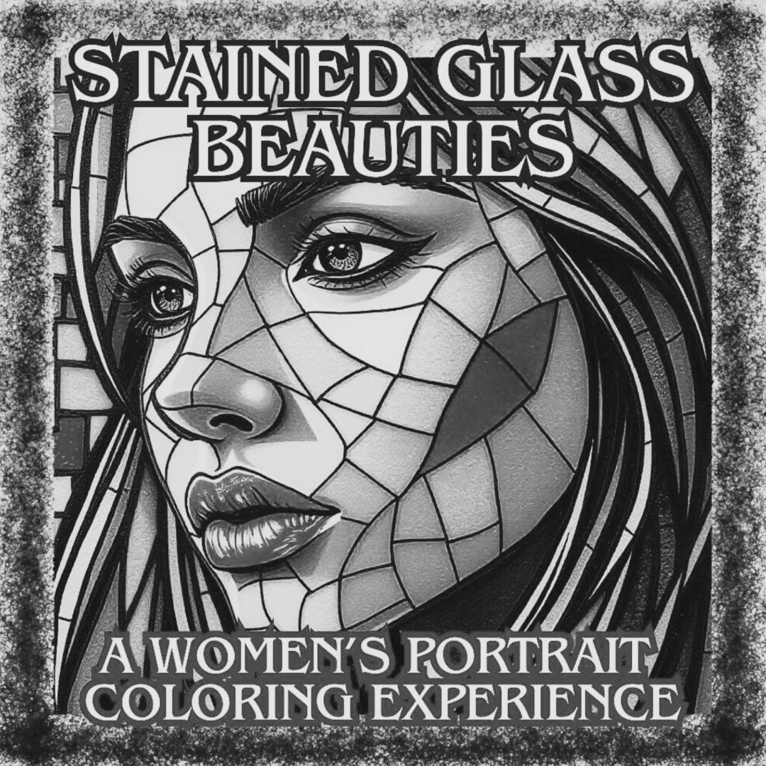 stained glass coloring book
