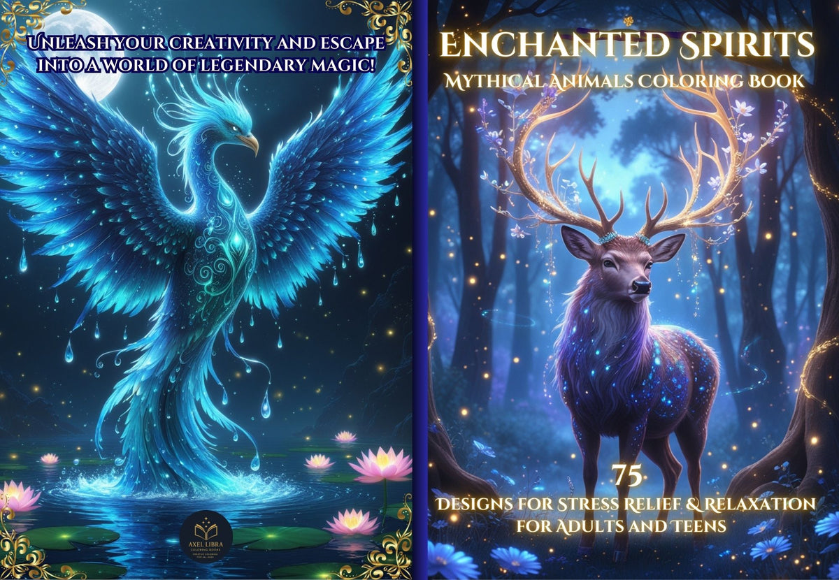 Mythical animal creatures coloring Book