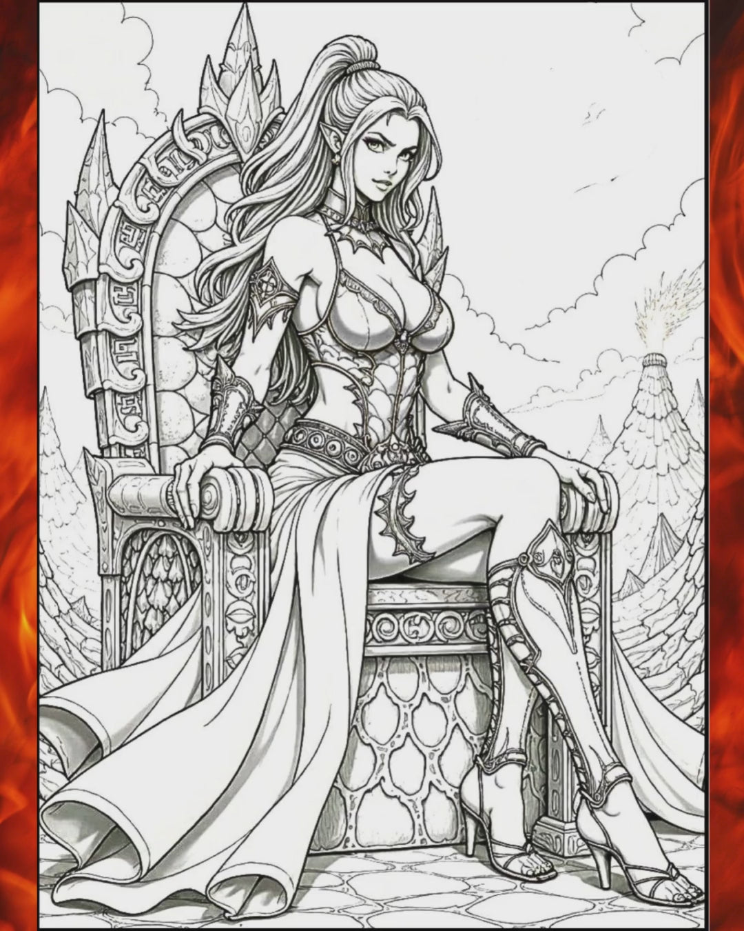 princessess & goddesses fantasy warriors coloring book