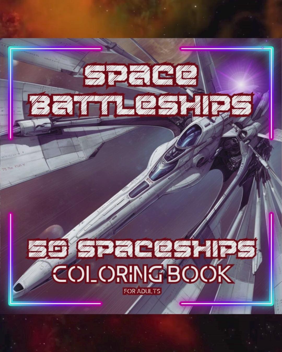 Spaceship coloring book