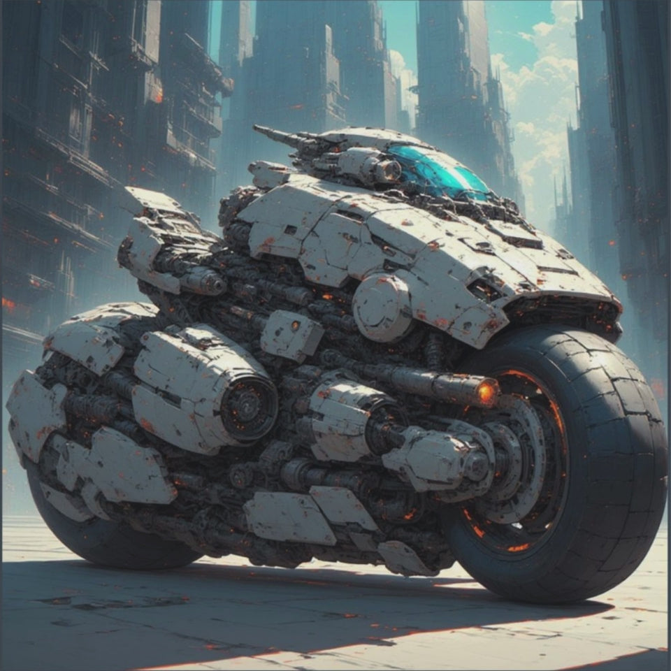 Mechabikes Sci-Fi Motorcycle Coloring Book: 60 Futuristic Robot-bike & High-Tech Vehicles