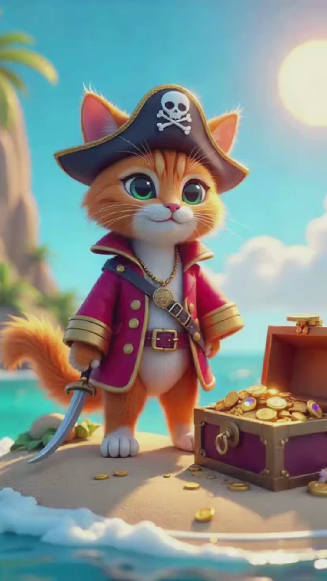 gatti pirata da colorare per bambini